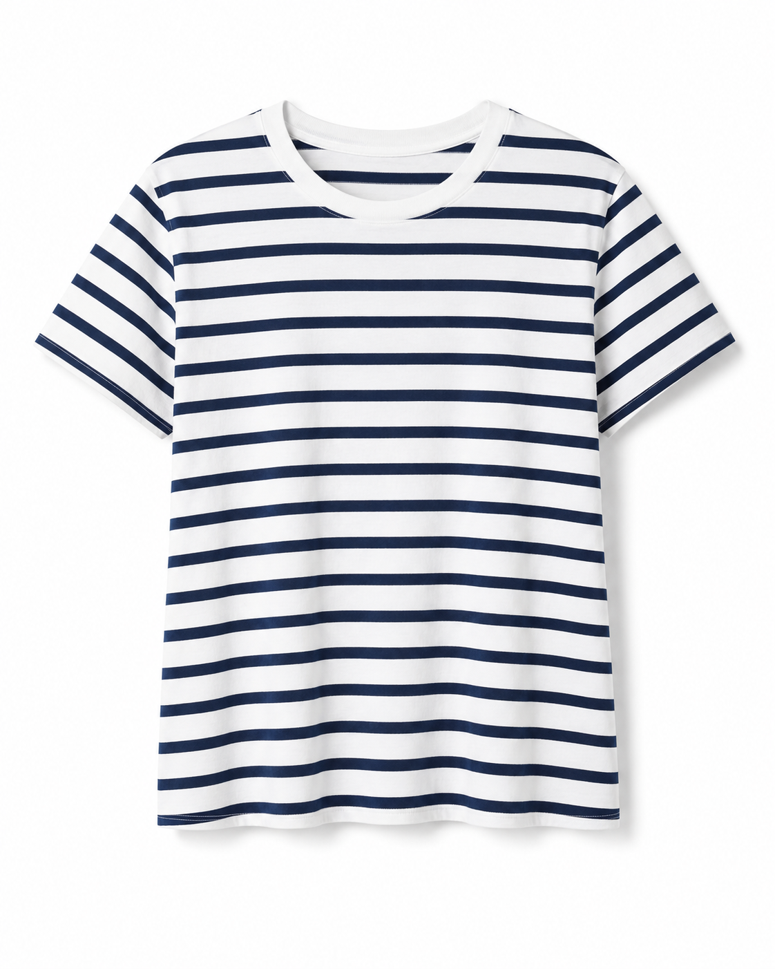 Casual Striped Crewneck Tee
